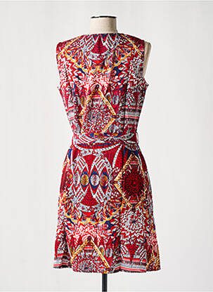 Robe courte sans manche sans manche rouge COTON DU MONDE femme