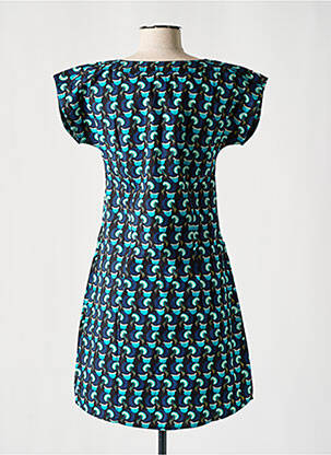 Robe courte manches courtes manches courtes noir COTON DU MONDE femme