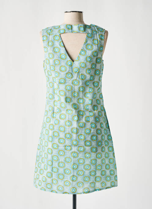 Robe courte sans manche sans manche bleu COTON DU MONDE femme