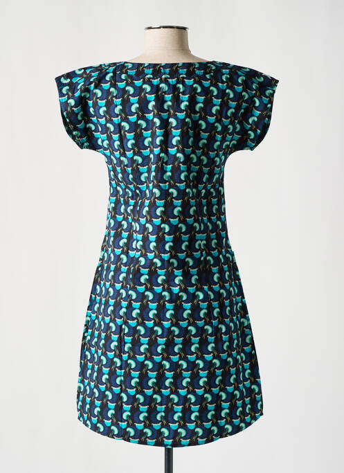 Robe courte manches courtes manches courtes noir COTON DU MONDE femme