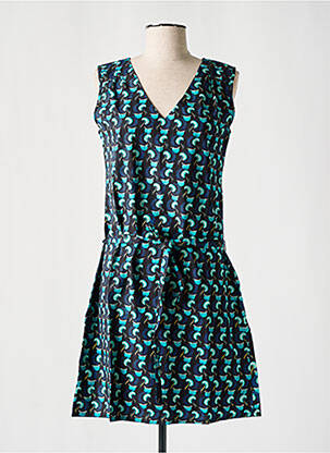 Robe courte sans manche sans manche noir COTON DU MONDE femme