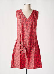 Robe courte sans manche sans manche rose COTON DU MONDE femme