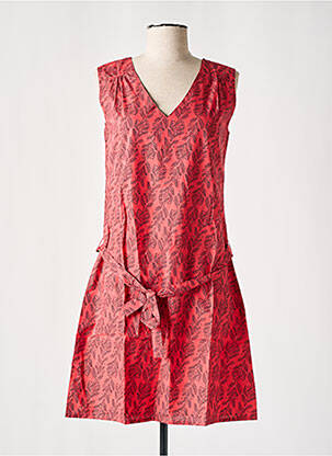 Robe courte sans manche sans manche rose COTON DU MONDE femme