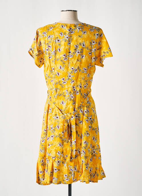 Robe mi-longue jaune COTON DU MONDE femme