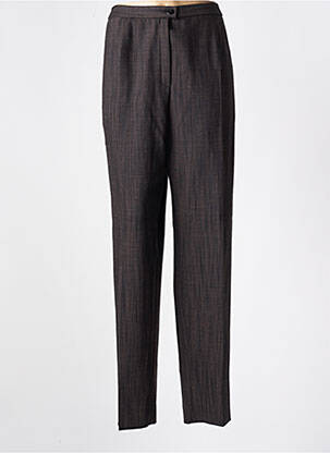 Pantalon droit taille élastique marron KARTING femme
