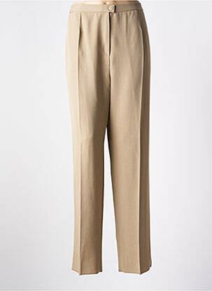 Pantalon droit taille élastique beige KARTING femme
