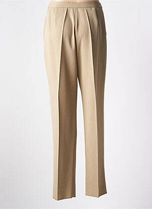 Pantalon droit taille élastique beige KARTING femme