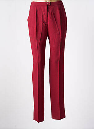 Pantalon droit taille élastique rouge KARTING femme