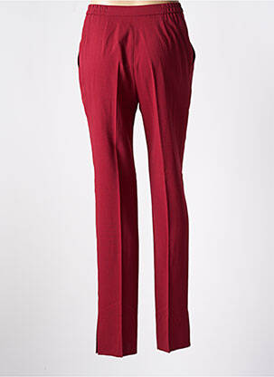 Pantalon droit taille élastique rouge KARTING femme