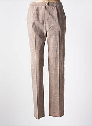 Pantalon droit taille élastique beige KARTING femme
