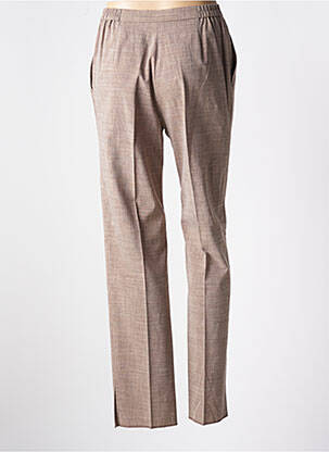Pantalon droit taille élastique beige KARTING femme