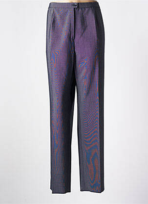 Pantalon droit fermeture zippée sous rabat boutonné gris KARTING femme