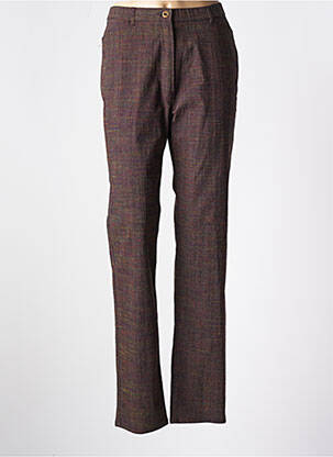 Pantalon droit taille élastique marron KARTING femme