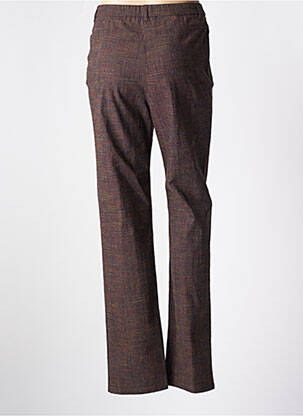Pantalon droit taille élastique marron KARTING femme