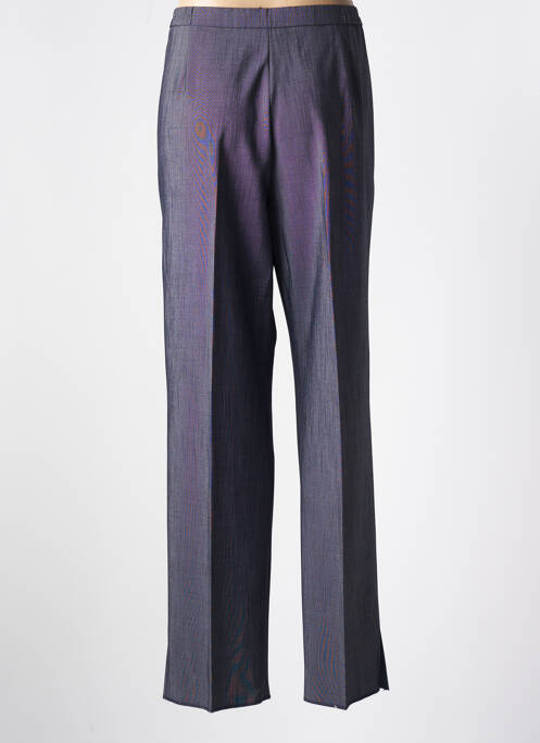 Pantalon droit fermeture zippée sous rabat boutonné gris KARTING femme