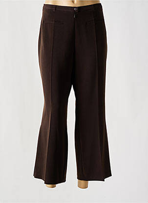 Pantalon 7/8 taille haute taille haute marron PAUSE CAFE femme