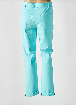 Pantalon slim tissage popeline taille normale bleu PAUSE CAFE femme