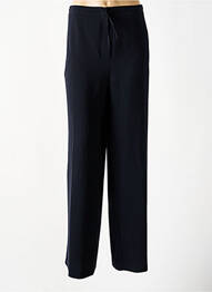 Pantalon droit tissage crêpe taille normale bleu FEDORA femme