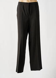 Pantalon droit tissage crêpe taille normale marron FRANK EDEN femme