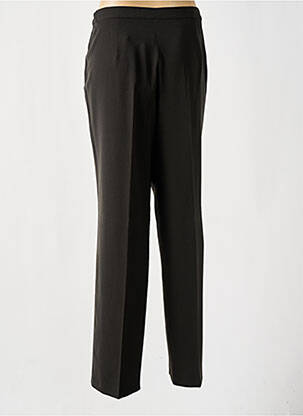 Pantalon droit tissage crêpe taille normale marron FRANK EDEN femme