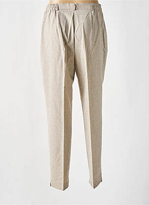 Pantalon droit taille à pinces taille haute beige GARDEUR femme