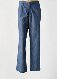Pantalon droit taille haute taille haute bleu KARTING femme