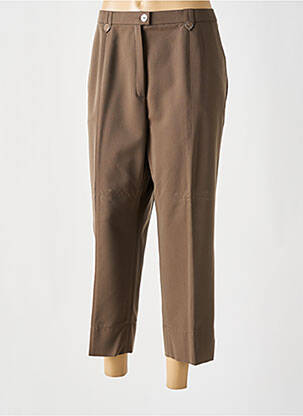 Pantalon 7/8 taille haute taille haute marron KARTING femme