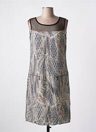 Robe mi-longue coupe fluide sans manche noir PAUSE CAFE femme