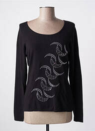 Pull coupe cintrée manches longues noir JEAN DELFIN femme