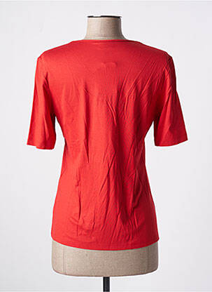T-shirt col v manches courtes rouge BARBARA LEBEK femme