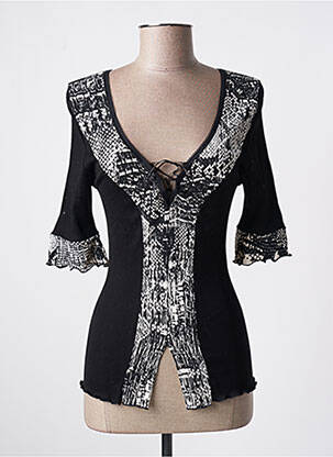 Gilet manches courtes manches mi-longues noir ARTIMAGLIA femme