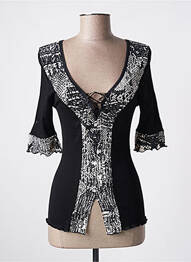 Gilet manches courtes manches mi-longues noir ARTIMAGLIA femme