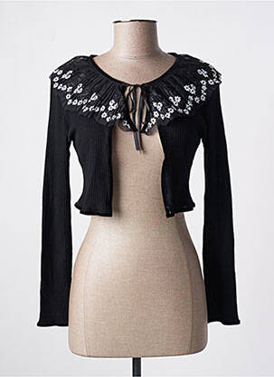 Boléro fermeture liens à nouer noir ARTIMAGLIA femme