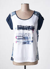 T-shirt bleu PAUSE CAFE pour femme seconde vue