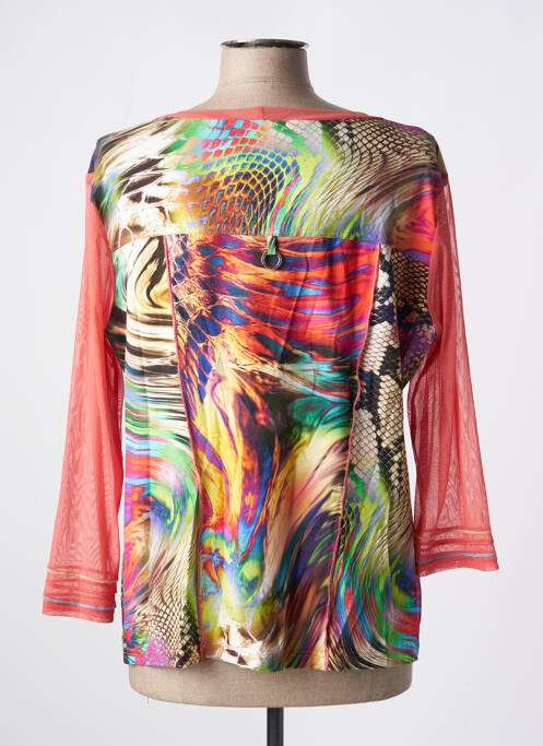 Gilet manches longues orange GUY DUBOUIS pour femme