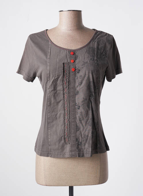 T-shirt gris FIGURE LIBRE pour femme