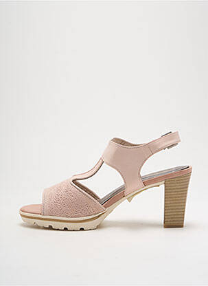 Sandales/nu pieds matière lisse talon de 7 à 9cm rose MARCO TOZZI femme