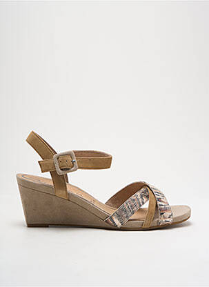 Sandales/nu pieds talon compensé talon de 4 à 6cm beige TAMARIS femme