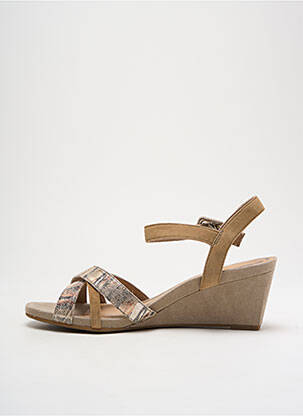 Sandales/nu pieds talon compensé talon de 4 à 6cm beige TAMARIS femme