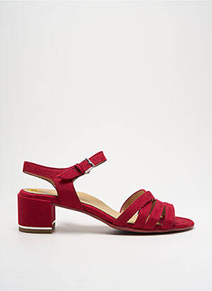 Sandales/nu pieds fermeture boucle(s) talon de 4 à 6cm rouge ARA femme