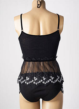 Ensemble lingerie bretelles élastiquées ajustables noir ARTIMAGLIA femme