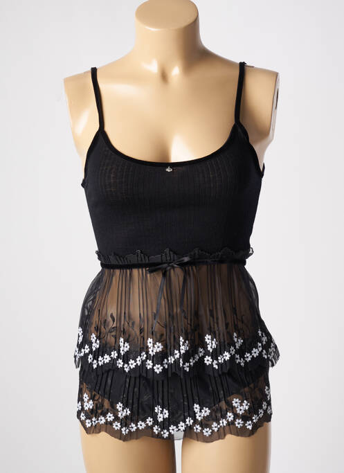 Ensemble lingerie bretelles élastiquées ajustables noir ARTIMAGLIA femme