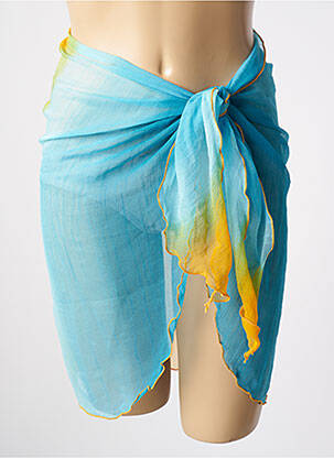 Paréo tissage crêpe bleu clair ANITA femme