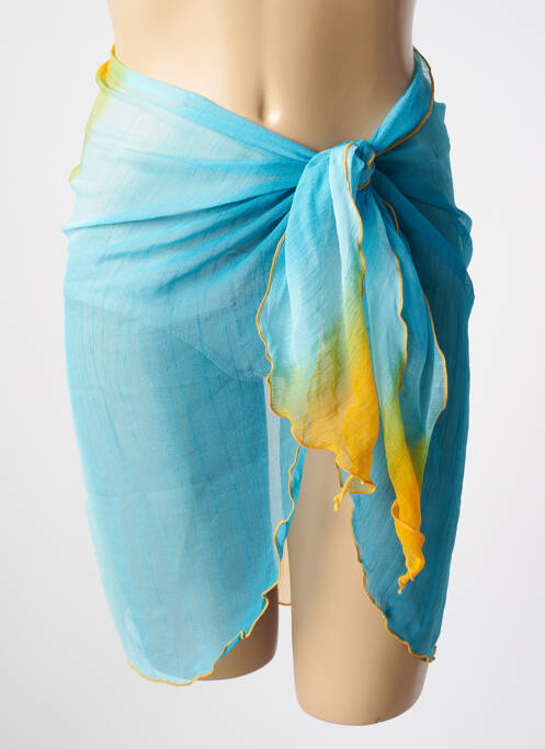 Paréo tissage crêpe bleu clair ANITA femme