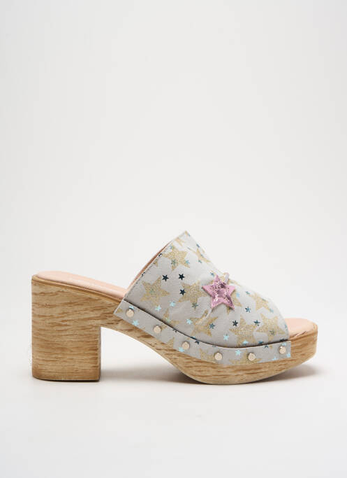Mules/Sabots gris NEMONIC pour femme