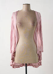 Gilet manches longues rose MULTIPLES pour femme seconde vue