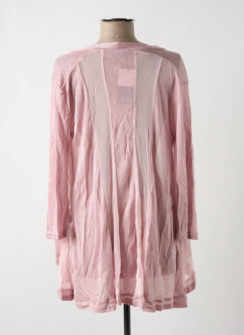 Gilet manches longues rose MULTIPLES pour femme