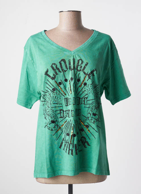 T-shirt vert ROSE GARDEN pour femme