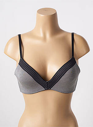 Soutien-gorge effet matière satinée haut soutien-gorge push-up gris SLOGGI femme