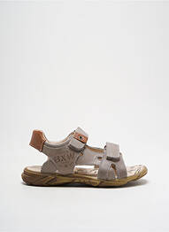Sandales/nu pieds tissage satiné bout ouvert gris BOPY garcon